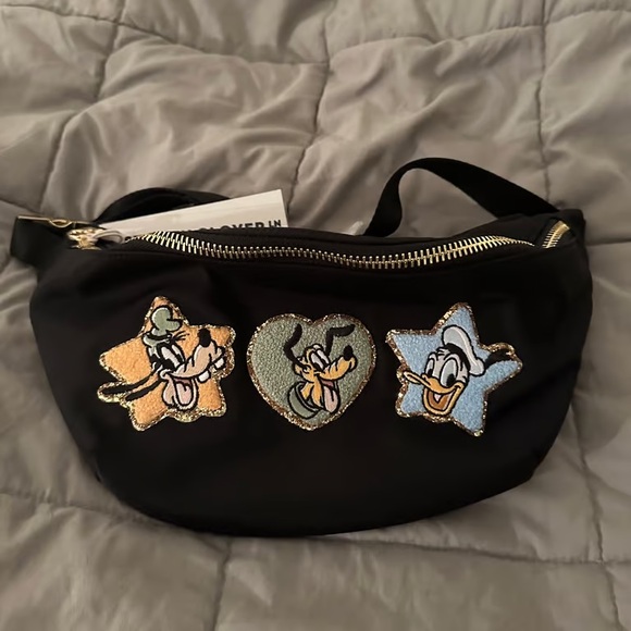 Stoney Clover Lane Handbags - Stoney Clover Lane Black Crossbody Bag with Disney Patches